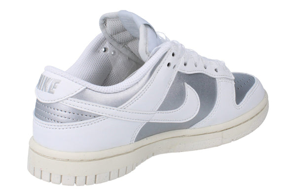 Nike Womens Dunk Low Next Nature Trainers Ib7311 Shoes  001 - Metallic Platinum Summit White 001 - Photo 0