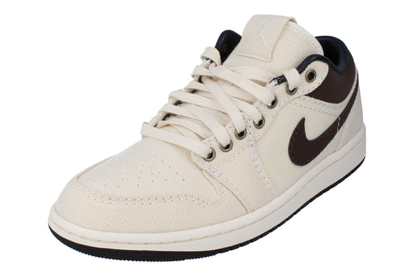 Nike Air Jordan 1 Low PRM Mens Trainers Ib8058 110 - Pale Ivory Baroque Brown 110 - Photo 0