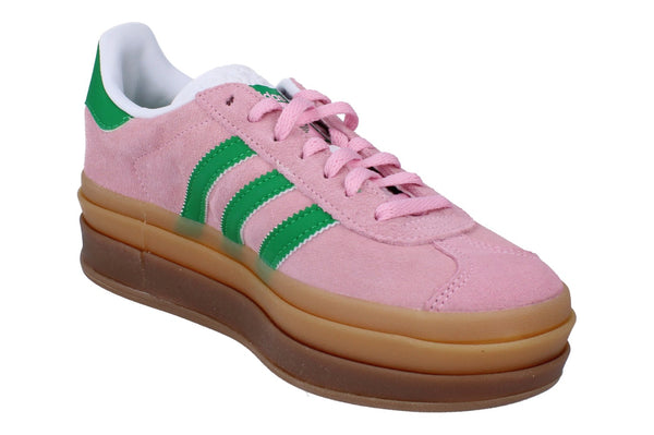 Adidas Originals Gazelle Bold Womens Trainers Sneakers IE0420 - Pink Green White Ie0420 - Photo 0