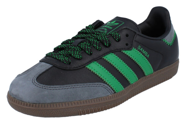 Adidas Originals Samba Og Womens Trainers  IE6520 - Black Green IE6520 - Photo 0