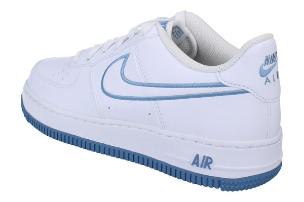 Nike Air Force 1 GS Trainers Iq0315 100 - White White Work Blue 100 - Photo 0