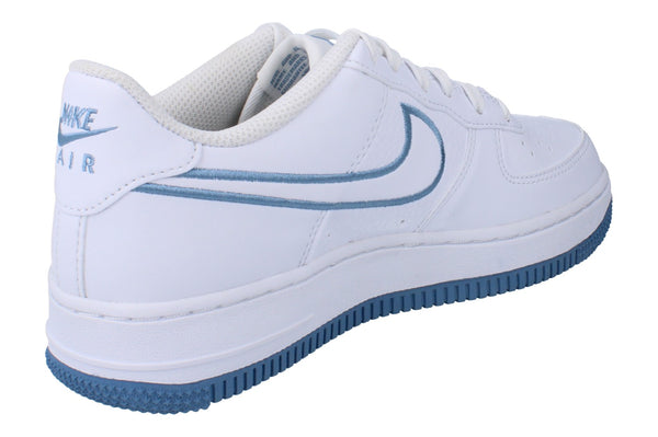 Nike Air Force 1 GS Trainers Iq0315 100 - White White Work Blue 100 - Photo 0