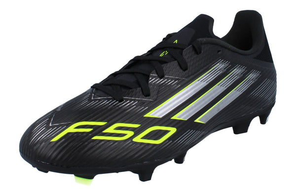 Adidas F50 League Fg/Mg Mens Football Boots JI0007 - Black Grey Green Ji0007 - Photo 0