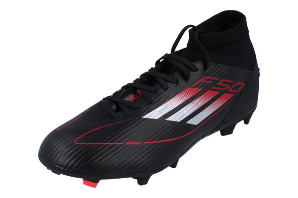 Adidas F50 League Mid Fg/Mg Mens Football Boots JI0435 - Black Iron Metallic Red - Photo 0