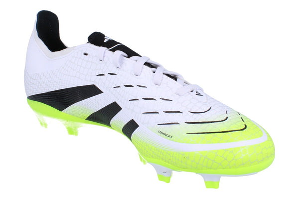 Adidas Predator League Fg/Mg Mens Football Boots JI1117 - White Black Green Ji1117 - Photo 0