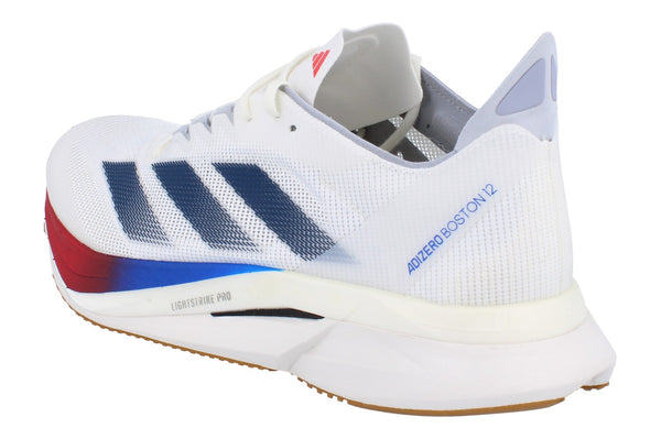 Adidas Adizero Boston 12 Mens Running Trainers  JI4476 - White Dark Blue Purple JI4476 - Photo 0