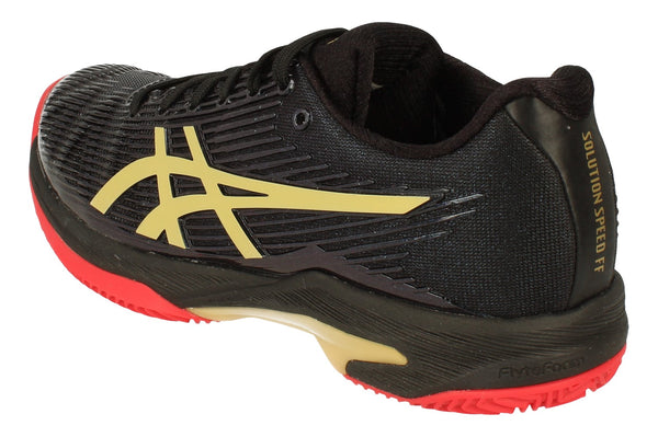 Asics Solution Speed Ff L.E. Clay Womens Tennis Shoes 1042A048 Sneakers Trainers  001 - Black Rich Gold 001 - Photo 0