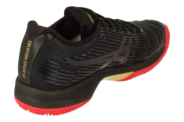 Asics Solution Speed Ff L.E. Clay Womens Tennis Shoes 1042A048 Sneakers Trainers  001 - Black Rich Gold 001 - Photo 0