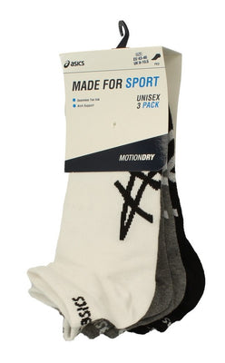 Asics Made For Sport Unisex 3 Pack Motion Dry Socks 132724 0701