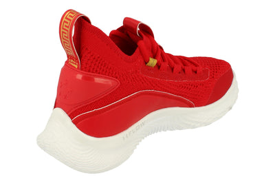 Under Armour Curry 8 Cny GS Basketball Trainers 3024036  600 - Red 600 - Photo 2