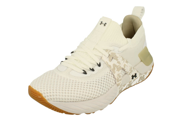 Under Armour Project Rock 4 Camo Mens Trainers 3025143  103 - White 103 - Photo 0