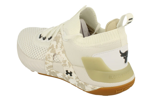 Under Armour Project Rock 4 Camo Mens Trainers 3025143  103 - White 103 - Photo 0