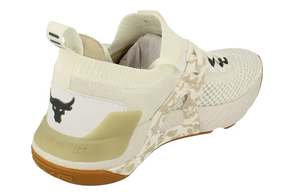 Under Armour Project Rock 4 Camo Mens Trainers 3025143  103 - White 103 - Photo 0