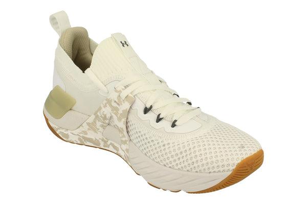Under Armour Project Rock 4 Camo Mens Trainers 3025143  103 - White 103 - Photo 0