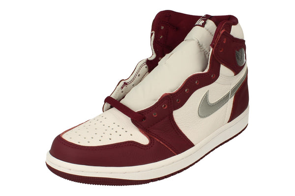 Nike Air Jordan 1 Retro High Og Mens Basketball Trainers 555088  555088 - Bordeaux Silver White 611 - Photo 0
