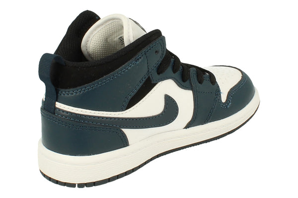 Nike Jordan 1 Mid PS Trainers 640734  411 - Armory Navy White Black 411 - Photo 0