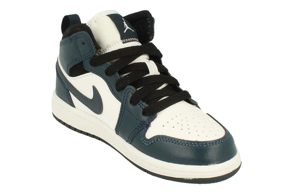 Nike Jordan 1 Mid PS Trainers 640734  411 - Armory Navy White Black 411 - Photo 0