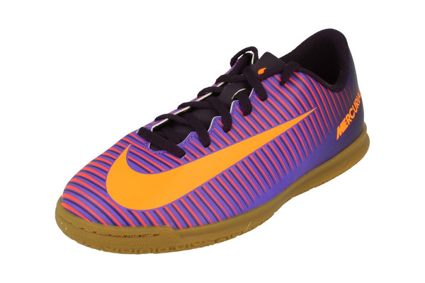 Nike Junior Mercurial Vortex III IC Football Boots 831953 Trainers  585 - Purple Dynasty Bright Citrus 585 - Photo 0
