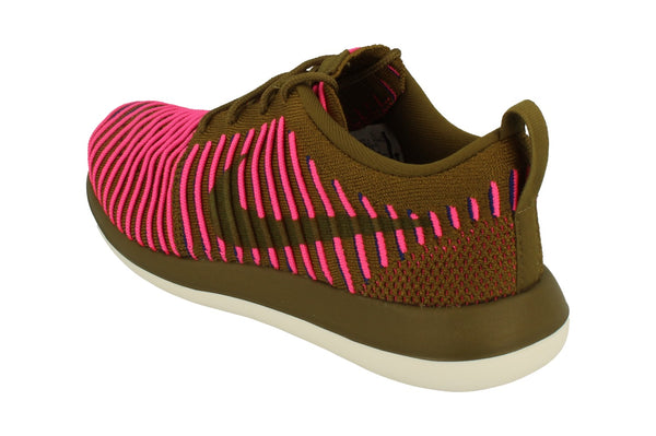 Nike Womens Roshe Two Flyknit 844929  300 - Olive Racer Pink 300 - Photo 0