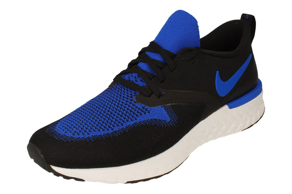 Nike Odyssey React 2 Flyknit Mens Ah1015  011 - Black Racer Blue White 011 - Photo 0