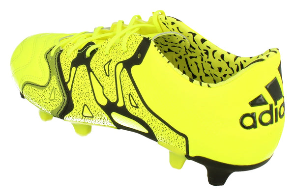 Adidas X 15.1 Fg/Ag Leather Mens Football Boots  B26979 - Yellow Black B26979 - Photo 0