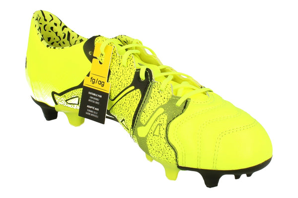 Adidas X 15.1 Fg/Ag Leather Mens Football Boots  B26979 - Yellow Black B26979 - Photo 0