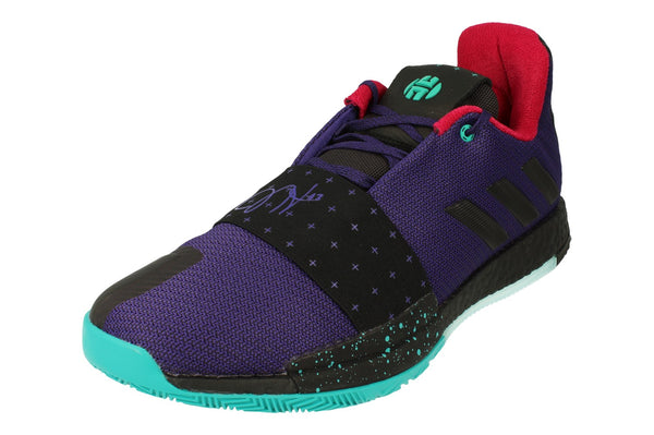 Adidas Harden Vol.3 Mens Basketball Trainers Sneakers B42005 B42005 - College Purple Black Hi Res Aqua B42005 - Photo 0