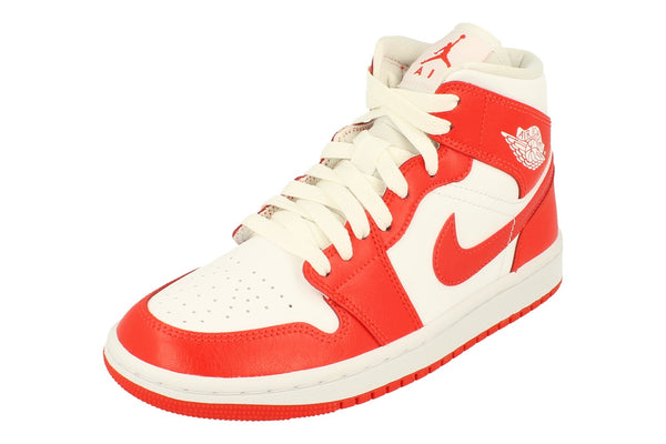 Nike Womens Air Jordan 1 Mid Trainers Bq6472  116 - White Habanero Red White 116 - Photo 0