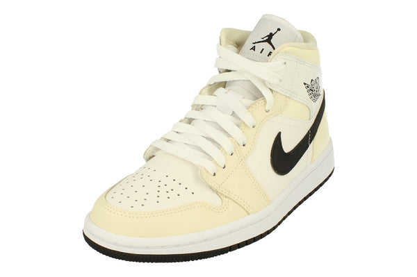 Nike Womens Air Jordan 1 Mid Trainers Bq6472  121 - Coconut Milk Black 121 - Photo 0