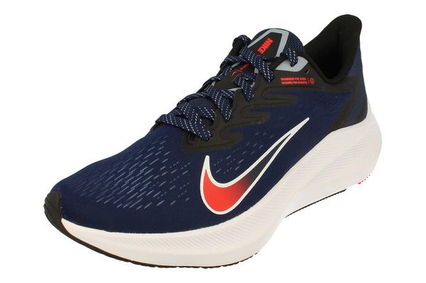 Nike Zoom Winflo 7 Mens Cj0291  400 - Midnight Navy Bright Crimson 400 - Photo 0