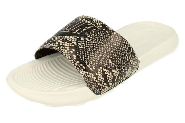 Nike Womens Victori One Slide Print Cn9676 Womens Slides  007 - Desert Sand Black White 007 - Photo 0