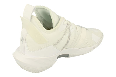 Nike Air Jordan Why Not Zero.4 GS Basketball Trainers Cq9430  101 - White Metallic Silver White 101 - Photo 2