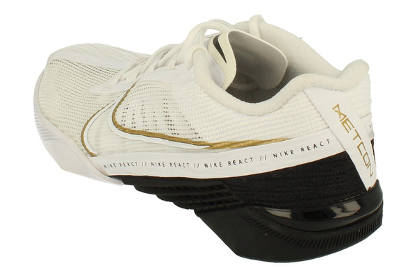Nike Womens React Metcon Turbo Trainers Ct1249  170 - White Metallic Gold Black 170 - Photo 0