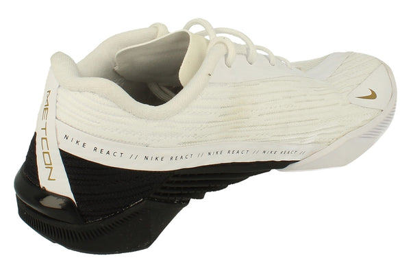 Nike Womens React Metcon Turbo Trainers Ct1249  170 - White Metallic Gold Black 170 - Photo 0
