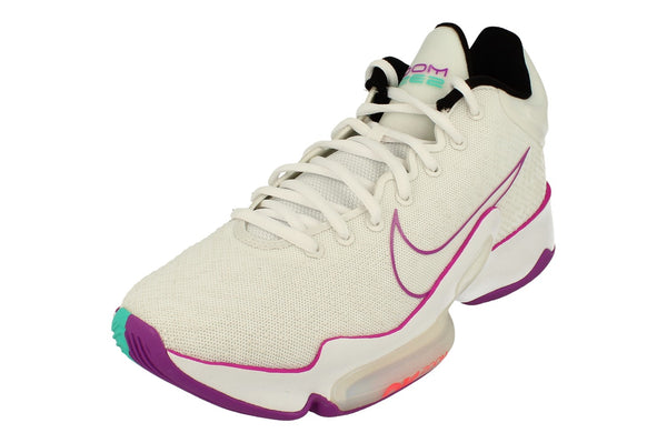 Nike Zoom Rize 2 Mens Basketball Trainers Ct1495  100 - Summit White Hyper Violet 100 - Photo 0
