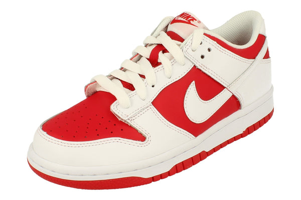 Nike Dunk Low GS Trainers Cw1590  600 - University Red White 600 - Photo 0