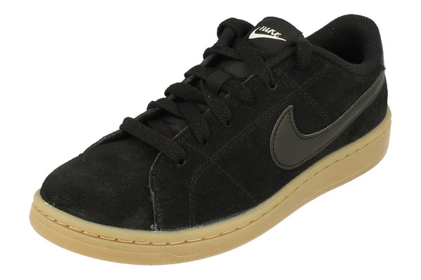 Nike Womens Court Royale 2 Suede Trainers Cz0218  001 - Black White 001 - Photo 0