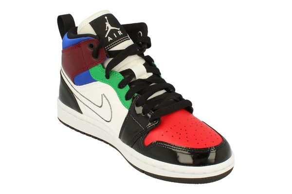 Nike Womens Air Jordan 1 Mid Se Trainers Db5454  001 - Black White University Red 001 - Photo 0