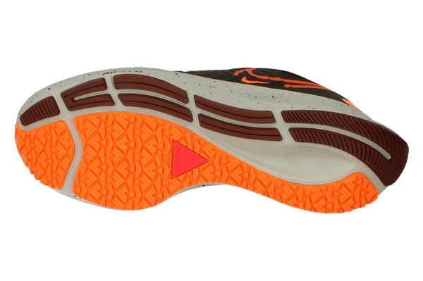A front left angle of the Nike Air Zoom Pegasus 38 Shield highlighting the upper water-resistant material. 