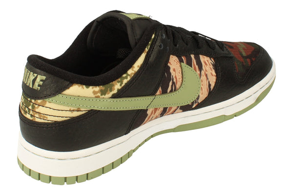 Nike Dunk Low Se Mens Trainers Dh0957  DH0957 - Black Oil Green White 001 - Photo 0