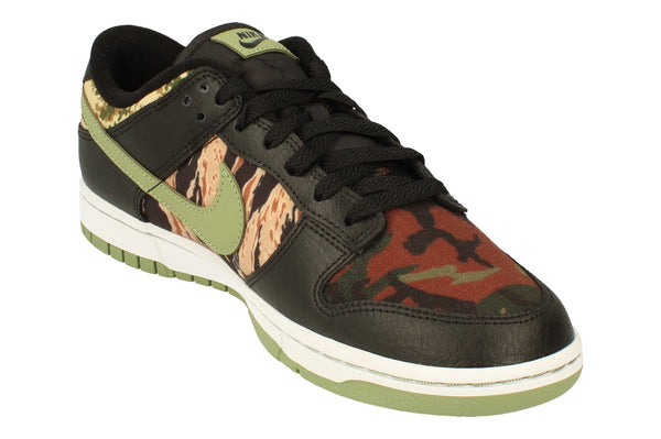 Nike Dunk Low Se Mens Trainers Dh0957  DH0957 - Black Oil Green White 001 - Photo 0