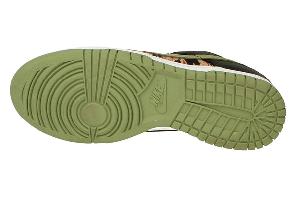Nike Dunk Low Se Mens Trainers Dh0957  DH0957 - Black Oil Green White 001 - Photo 0