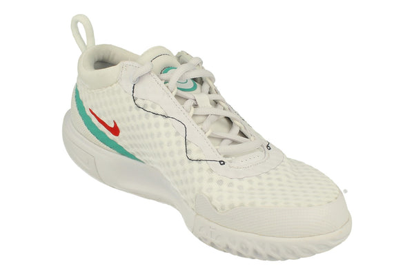 Nike Womens Zoom Court Pro HC Tennis Shoes Dh0990 Sneakers Trainers  136 - White Washed Teal Red 136 - Photo 0