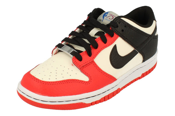 Nike Dunk Low GS Trainers Do6288 100 - Sail Black Chile Red 100 - Photo 0