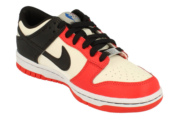 Nike Dunk Low GS Trainers Do6288 100 - Sail Black Chile Red 100 - Photo 0