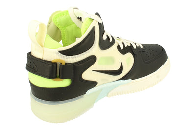 Nike Air Force 1 Mid React Mens Trainers Dq1872  100 - Sail Black Ghost Green 100 - Photo 2