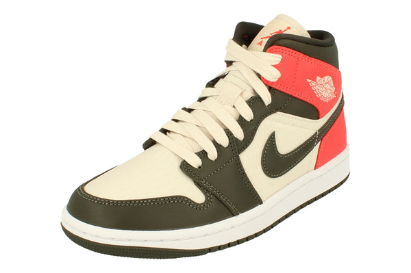 Nike Womens Air Jordan 1 Mid Se Trainers Dq6078  100 - Light Orewood Brown Newsprint 100 - Photo 0