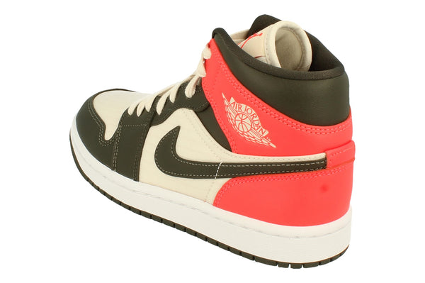 Nike Womens Air Jordan 1 Mid Se Trainers Dq6078  100 - Light Orewood Brown Newsprint 100 - Photo 0