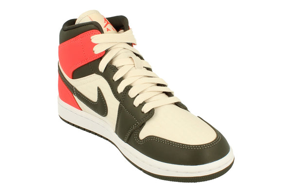 Nike Womens Air Jordan 1 Mid Se Trainers Dq6078  100 - Light Orewood Brown Newsprint 100 - Photo 0