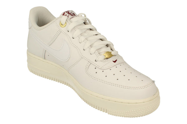 Nike Air Force 1 07 PRM Mens Trainers Dq7664  100 - White Sail Team Red 100 - Photo 0